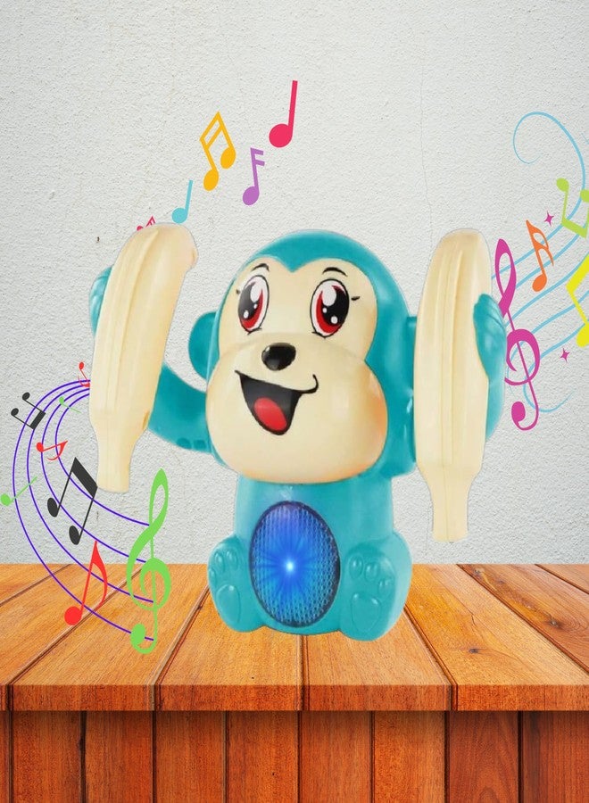 إستلو ألعاب إستيلو للأطفال من عمر 6 إلى 36 شهرًا: لعبة قرد موسيقي متدحرج لوقت الاستلقاء على البطن مع أصوات | لعبة تفاعلية راقصة متحركة مع أضواء وموسيقى | لعبة صوتية مع مستشعر تحكم صوتي - (أخضر بحري) - Image 1